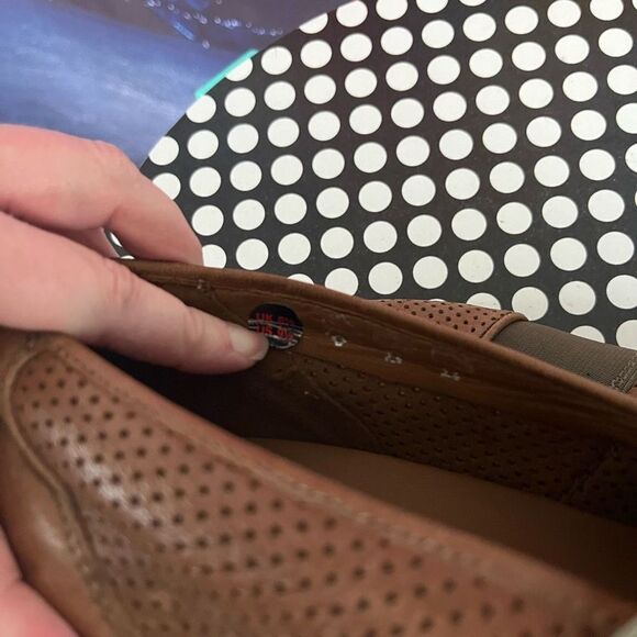 Lloyd Germany Brown Perforated Leather Slip On Loafer Size 9.5 - Picture 7 of 8